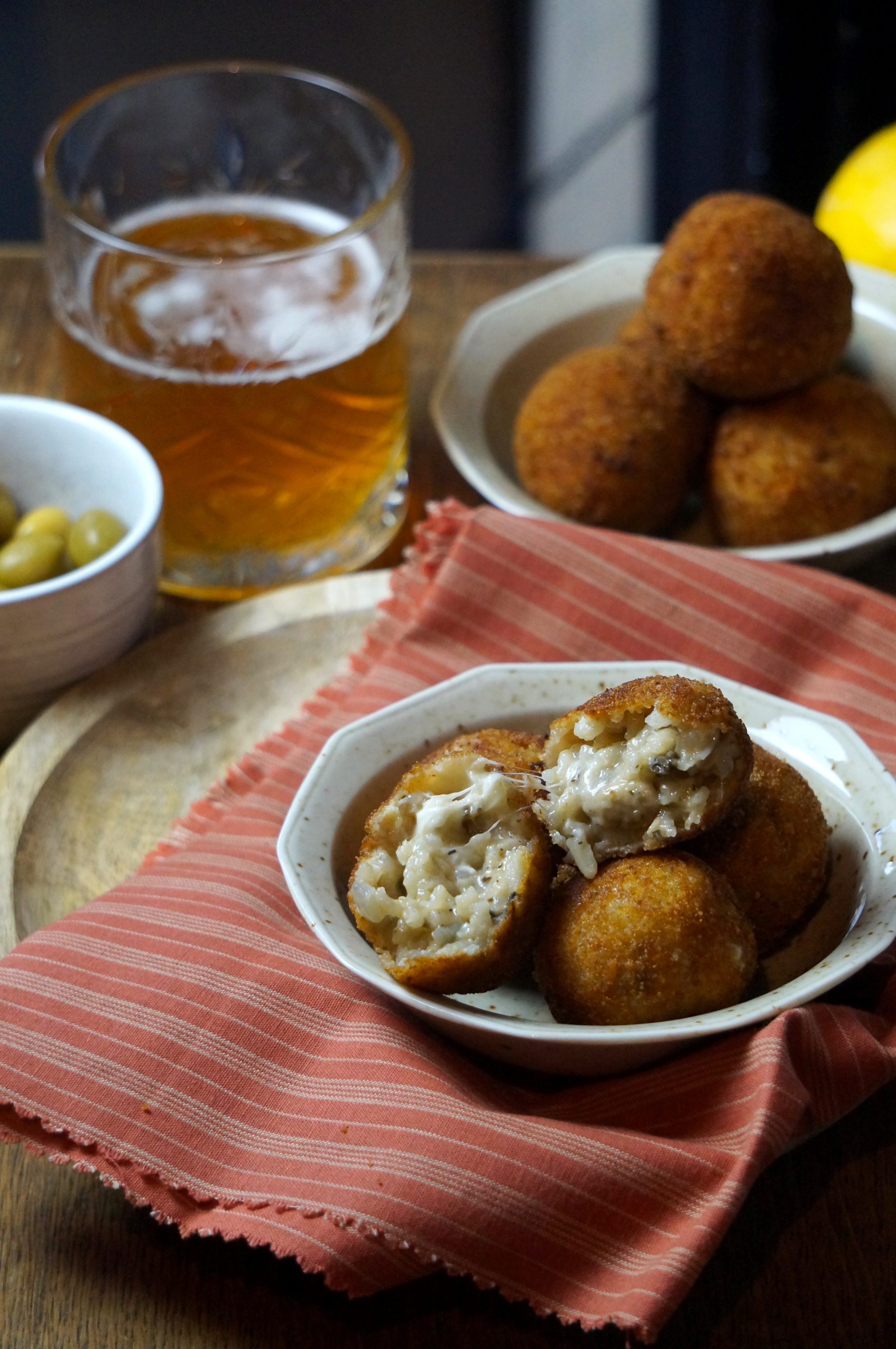 Arancini from leftover truffle tarragon risotto Tessa's Cup of Tea